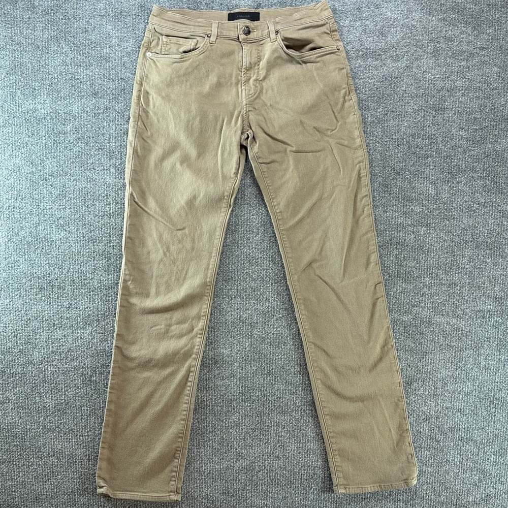 J Brand Kane Slim Straight Pants Keckley Khamel Tan Khaki Men 32 Preppy Academia